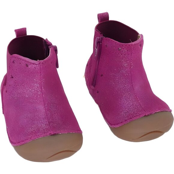 Stride Rite SM Agnes 2.0 Berry Ankle Boots Baby/Toddler Zip Bootie US 3M - Picture 1 of 6